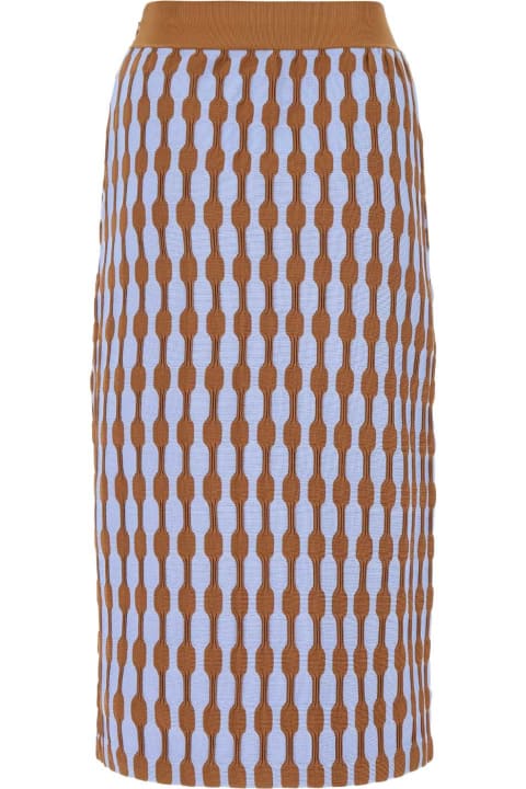 Fashion for Women Tory Burch Embroidered Stretch Polyester Blend Midi Skirt