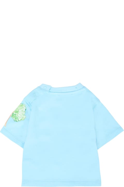 Homeware Burberry Light Blue T-shirt For Babykids Red Bus
