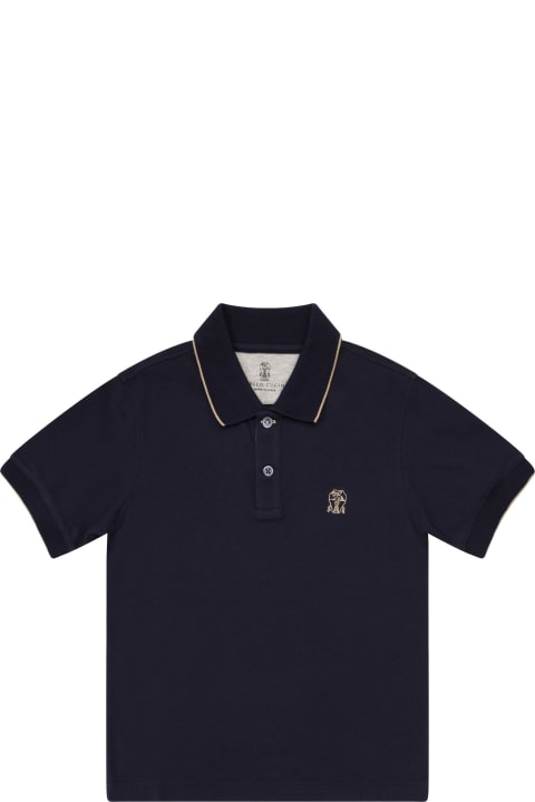 Brunello Cucinelli T-Shirts & Polo Shirts for Boys Brunello Cucinelli Cotton Piqué Polo Shirt With Logo