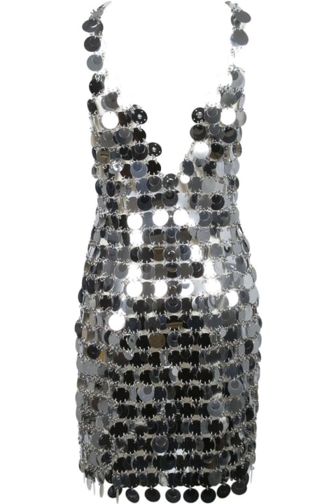 Paco Rabanne Dresses for Women Paco Rabanne Disc Detailed Chainmail Mini Dress
