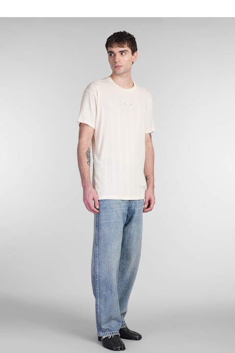 Maison Margiela Topwear for Men Maison Margiela T-shirt In Beige Cotton