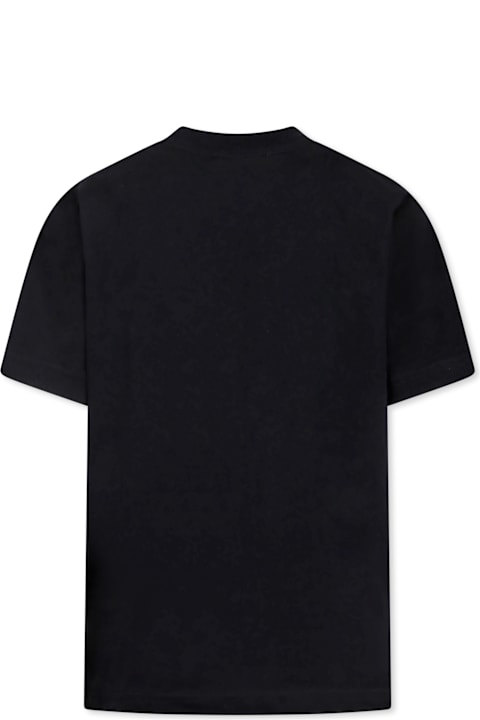 أدوات منزلية Dsquared2 Black T-shirt For Kids With Logo