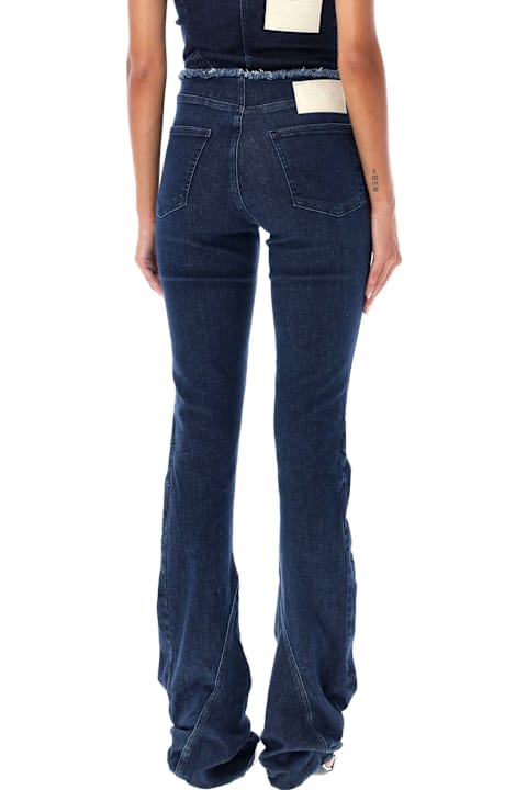 Ottolinger Jeans for Women Ottolinger Raw-edge Drape Denim Pants