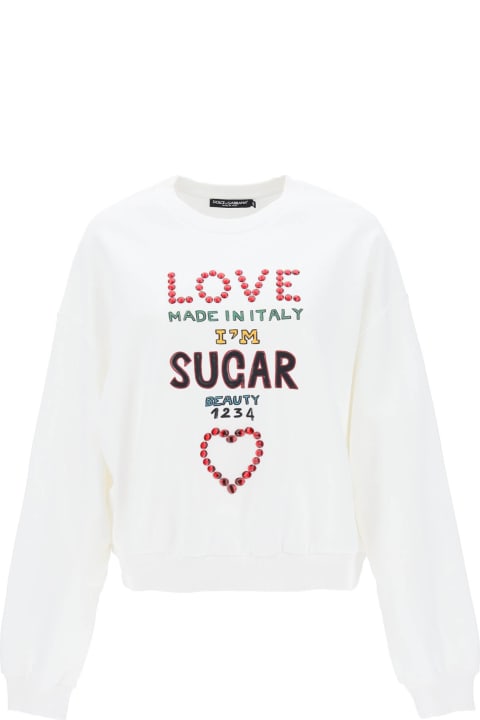 Fleeces & Tracksuits for Women Dolce & Gabbana Lettering Print Sweatshirt