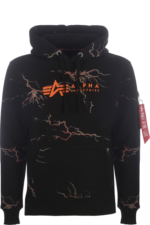 Alpha Industries Fleeces & Tracksuits for Men Alpha Industries Hooded Sweatshirt Alpha Industries In Cotton
