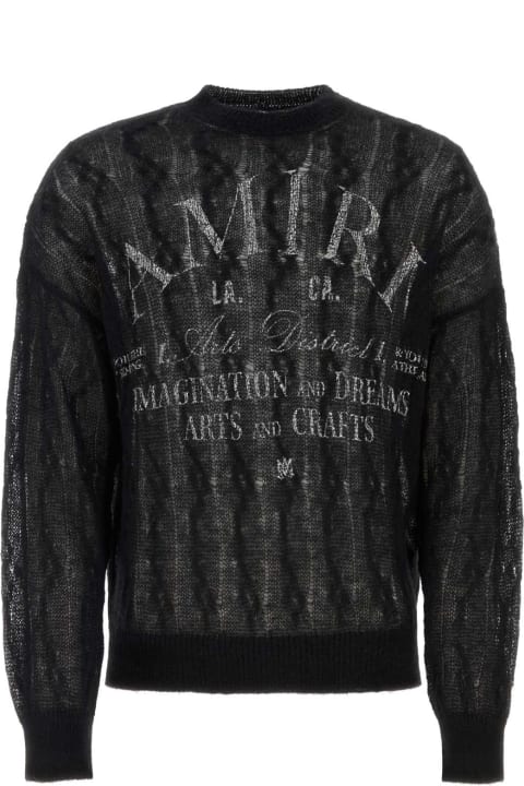 AMIRI Sweaters for Men AMIRI Black Mohair And Wool Blend Oversize Sweater