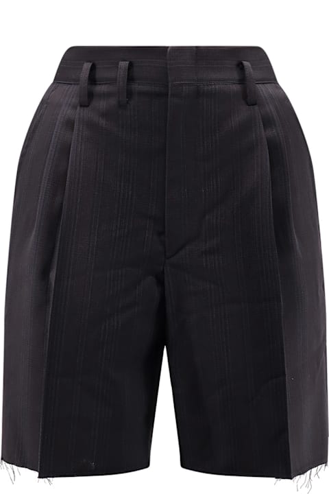 Maison Margiela for Kids Maison Margiela Striped Virgin Wool Shorts