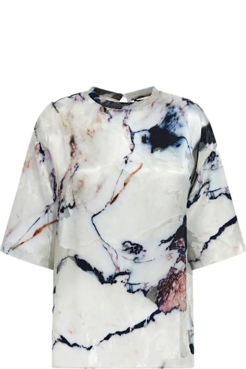 Roberto Cavalli ملابس علوية لـ السيدات Roberto Cavalli Marble-print Blouse