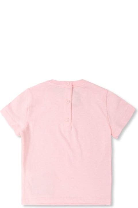 Fendi T-Shirts & Polo Shirts for Baby Girls Fendi Logo Patch Crewneck T-shirt
