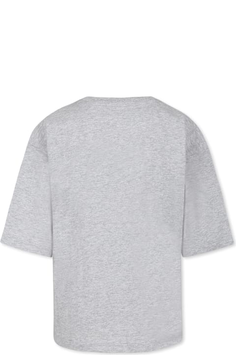 Homeware Zadig 
Voltaire Gray T-shirt For Girl With Rhinestone Amour Lettering