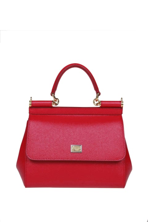 Shop Dolce & Gabbana Small dauphine leather sicily bag