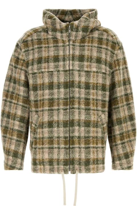 Isabel Marant Coats & Jackets for Men Isabel Marant Checked Zipped Hooded Jacket