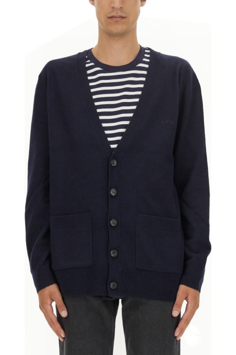 A.P.C. Sweaters for Men A.P.C. Cardigan With Logo