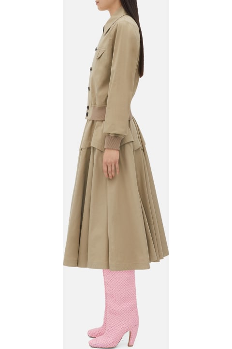 ウィメンズ Bottega Venetaのコート＆ジャケット Bottega Veneta Cotton Blouson Jacket With Elastic Hem And Buttons