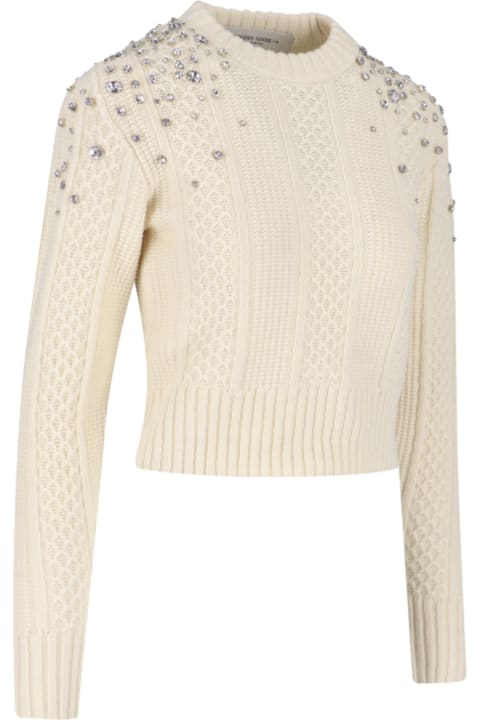 Golden Goose Sweaters for Women Golden Goose Crystal Crop Sweater