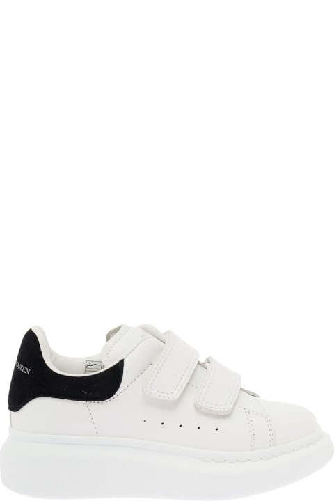 Alexander Mcqueen Kids Boy's Oversize White And Black Leather Sneakers