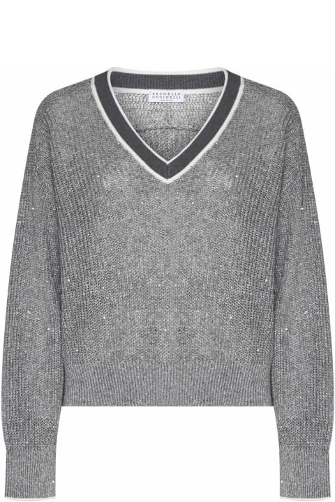 Brunello Cucinelli Clothing for Women Brunello Cucinelli Linen Knit Sweater