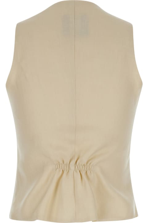 Tagliatore Coats & Jackets for Women Tagliatore Cream White 'giselle' Blazer In Linen Woman