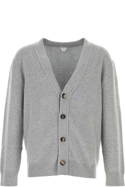 Bottega Veneta Sweaters for Men Bottega Veneta Grey Cashmere Cardigan