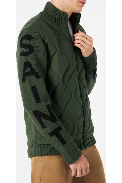 MC2 Saint Barth Clothing for Men MC2 Saint Barth Man Military Green Padded Jacket