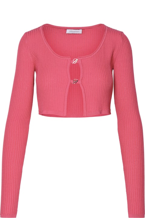 Blumarine Sweaters for Women Blumarine Fuchsia Viscose Blend Crop Sweater