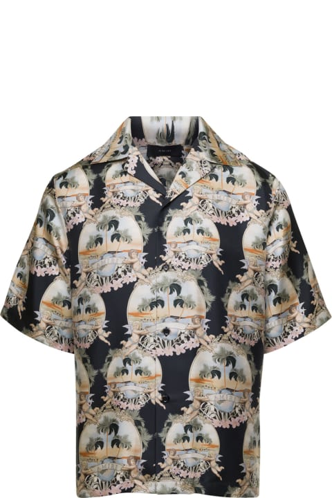 Fashion for Men AMIRI All Over Palm Bowling Shirt