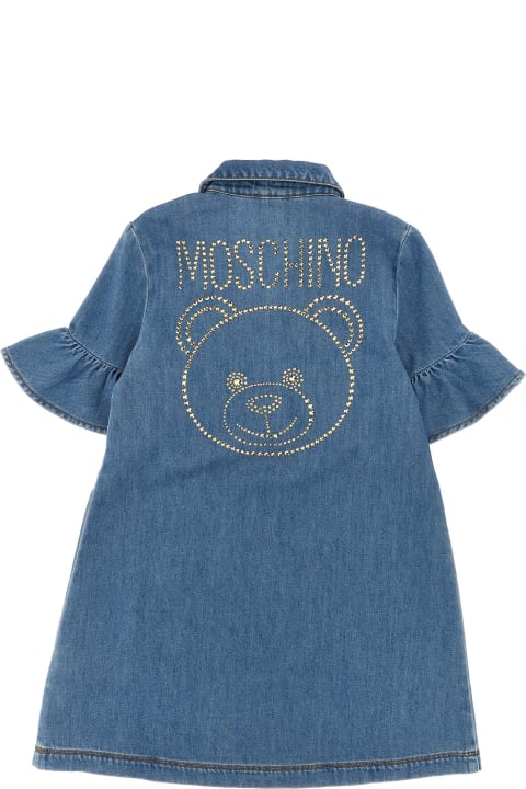 Dresses for Girls Moschino Logo Denim Dress