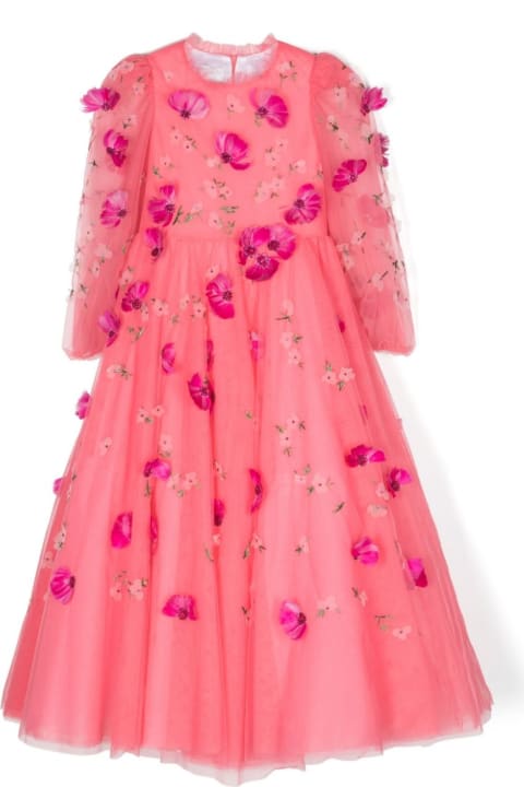 Dress With Flower Application