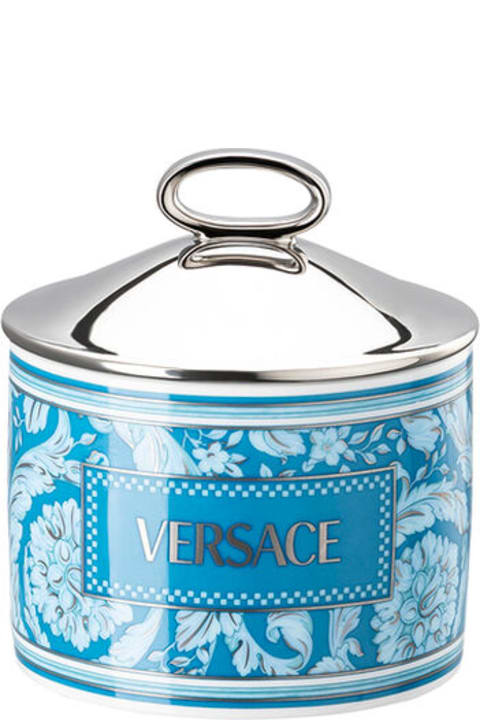 インテリア雑貨 Versace Barocco Teal Candela Piccola