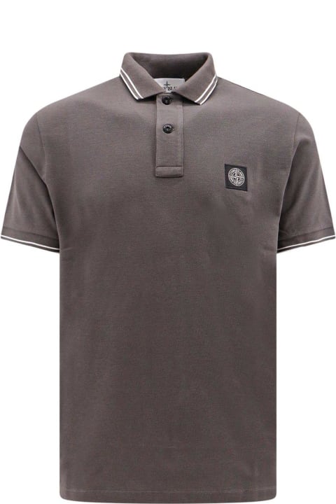 メンズ Stone Islandのシャツ Stone Island Logo Patch Short-sleeved Polo Shirt