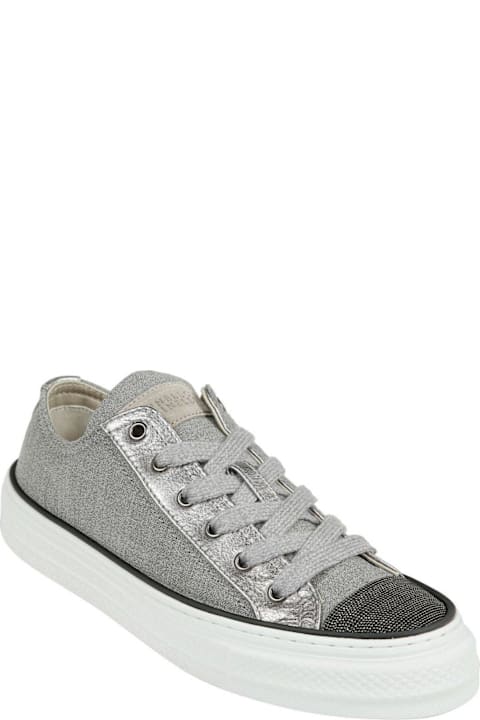 Brunello Cucinelli for Women Brunello Cucinelli Panelled Lace-up Sneakers