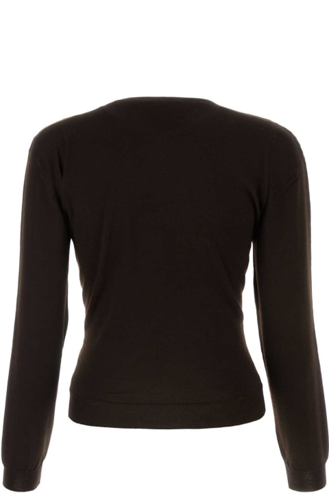 Lemaire for Women Lemaire Dark Brown Wool Blend Sweater
