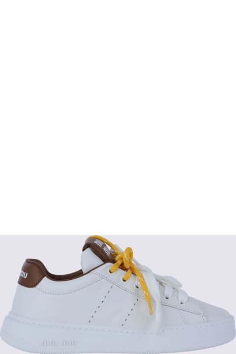 Miu Miu White Leather Sneakers