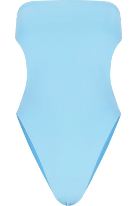 Swimwear for Women Saint Laurent Shiny Strapless Cut-out Swimsuit