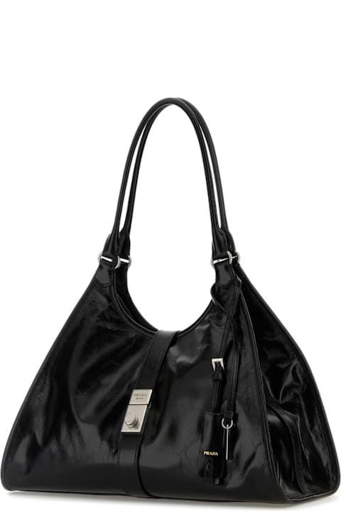 Prada Bags for Women Prada Black Leather Shoulder Bag