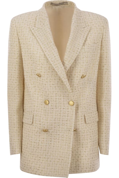 Homeware Tagliatore Double-breasted Cotton-blend Blazer
