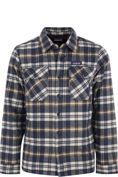 メンズ Patagoniaのシャツ Patagonia Medium Weight Organic Cotton Insulated Flannel Shirt Fjord