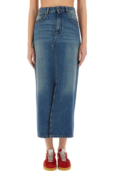 MSGM Skirts for Women MSGM Long Denim Skirt