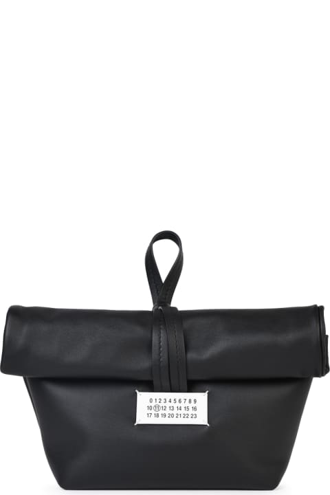 Clutches for Women Maison Margiela Black Anise Leather Clutch