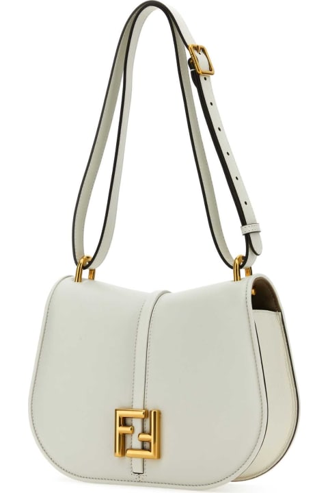 Sale for Women Fendi White Leather C Mon Medium Shoulder Bag