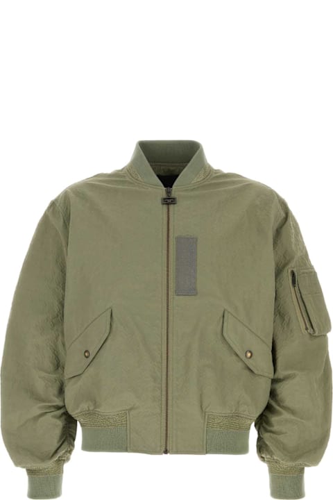 Givenchy for Men Givenchy Sage Green Tech Fabric Bomber Jacket