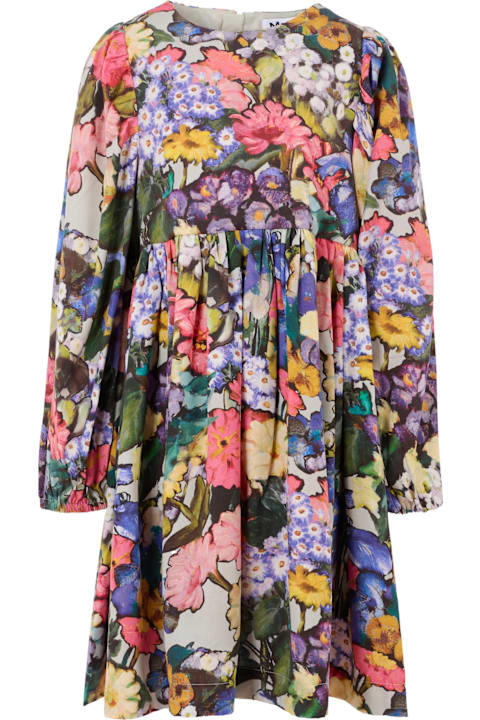 Homeware Molo Multicolor Dress For Girl With Floral Print