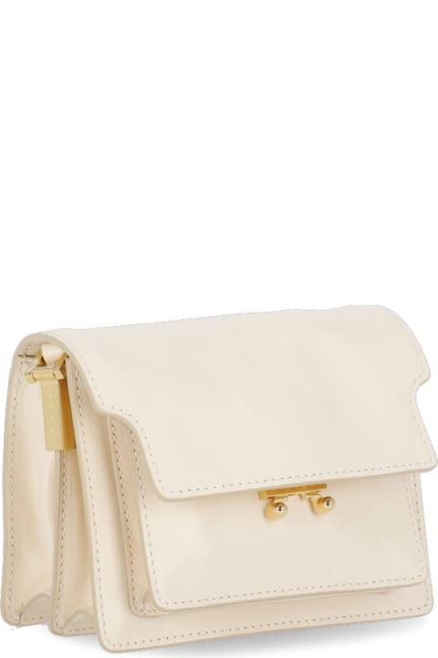 Marni Shoulder Bags for Women Marni 'trunk Soft E/w' Ivory Cowhide Mini Bag