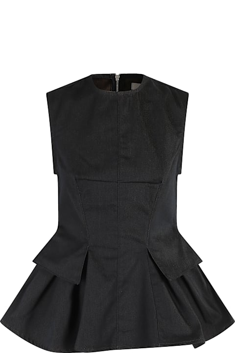 Homeware REMAIN Birger Christensen Peplum Denim Top