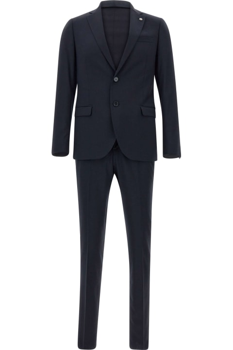 Suits for Men Manuel Ritz Two-piece Cool Wool Blend Suit