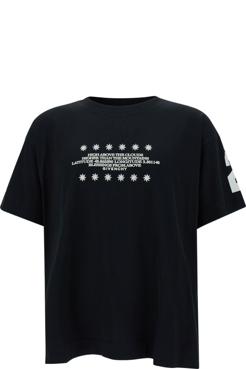 Givenchy for Men Givenchy Black T-shirt With Graphic Print In Cotton Man