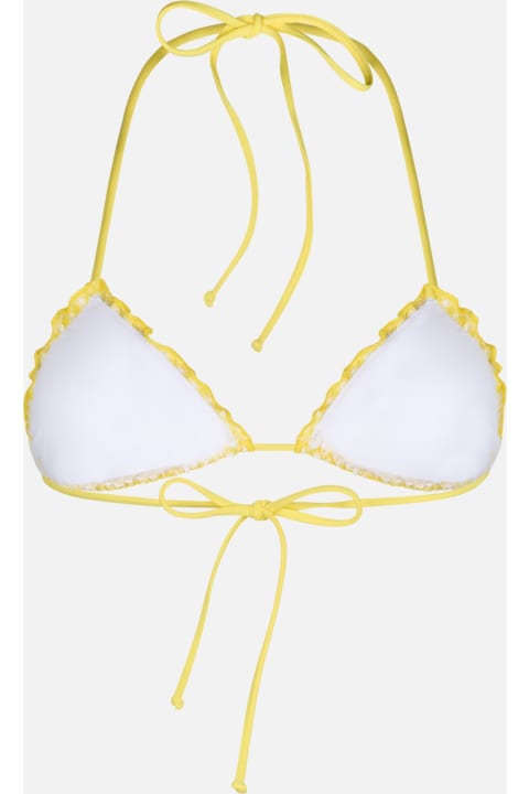 Homeware MC2 Saint Barth Woman Seersucker Classic Triangle Beach Top Sagittarius