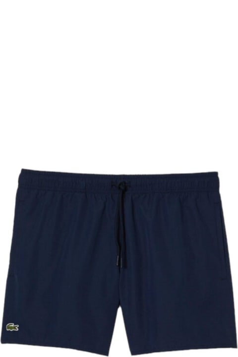 Lacoste Pants for Men Lacoste Logo Patch Drawstring Swim Shorts