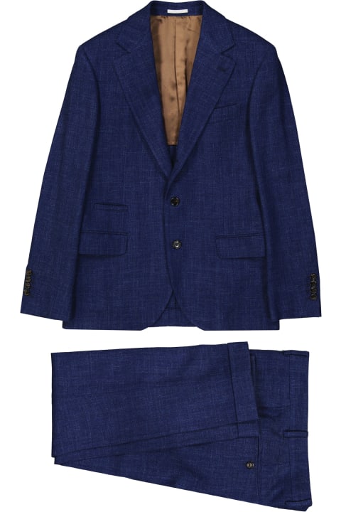 Brunello Cucinelli for Men Brunello Cucinelli Blue Wool Suit