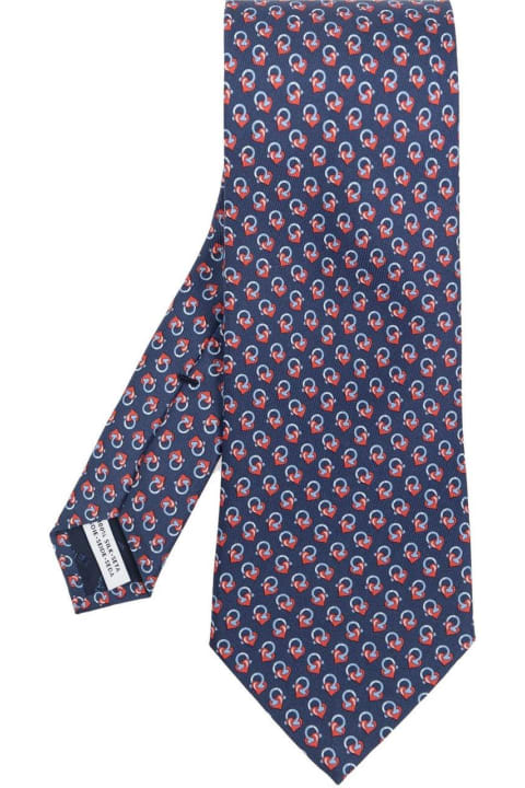 Ferragamo Ties for Women Ferragamo Motif Printed Tie
